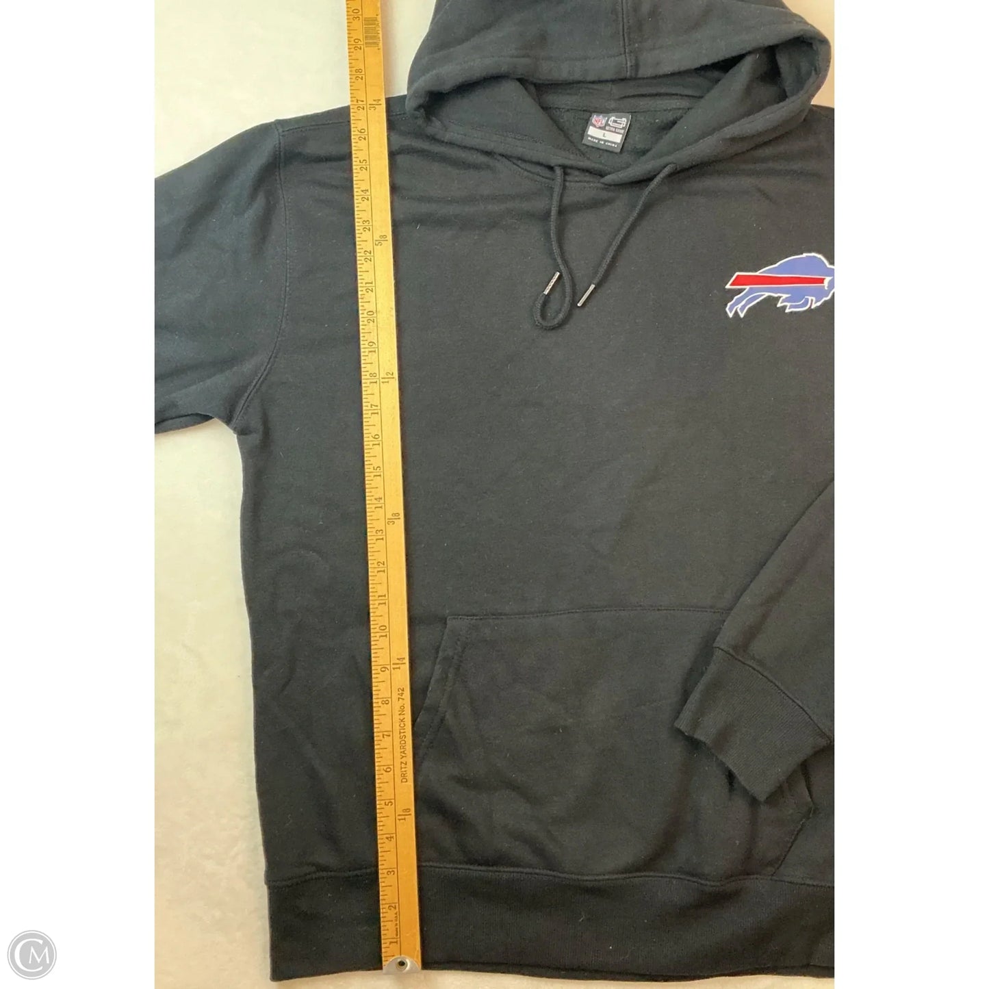 Athletic Sweatshirt Hoodie By Nfl In Black, Size: L