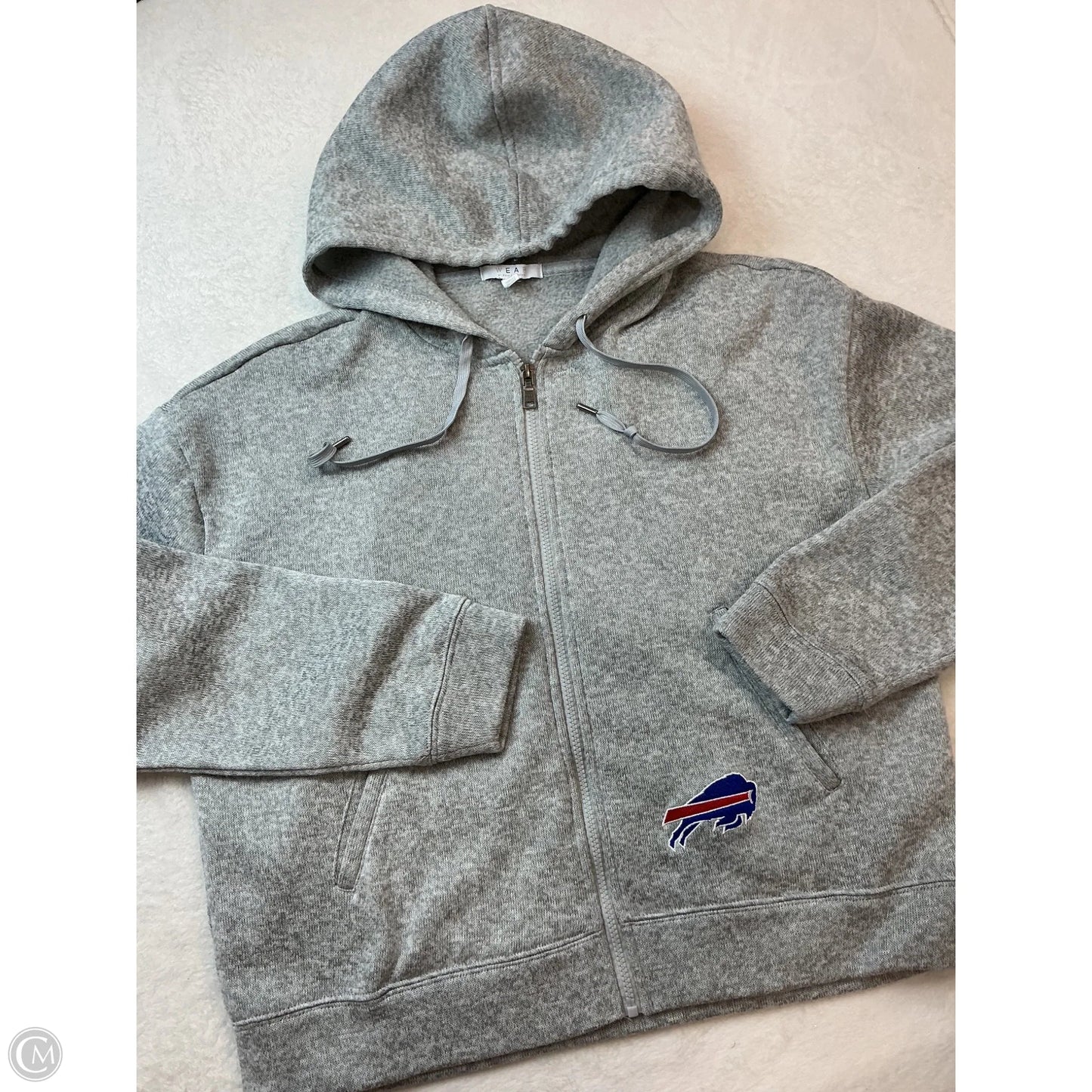 Sweatshirt Hoodie By Clothes Mentor In Grey, Size: Xxl