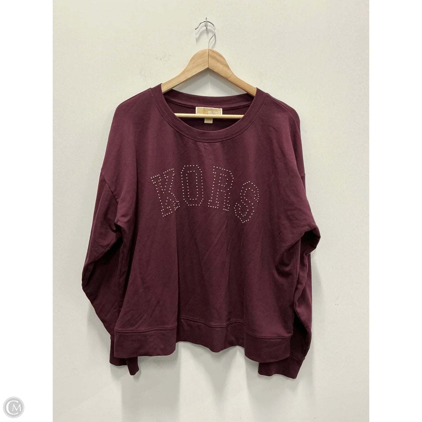 Sweatshirt Crewneck By Michael By Michael Kors In Maroon, Size: Xl