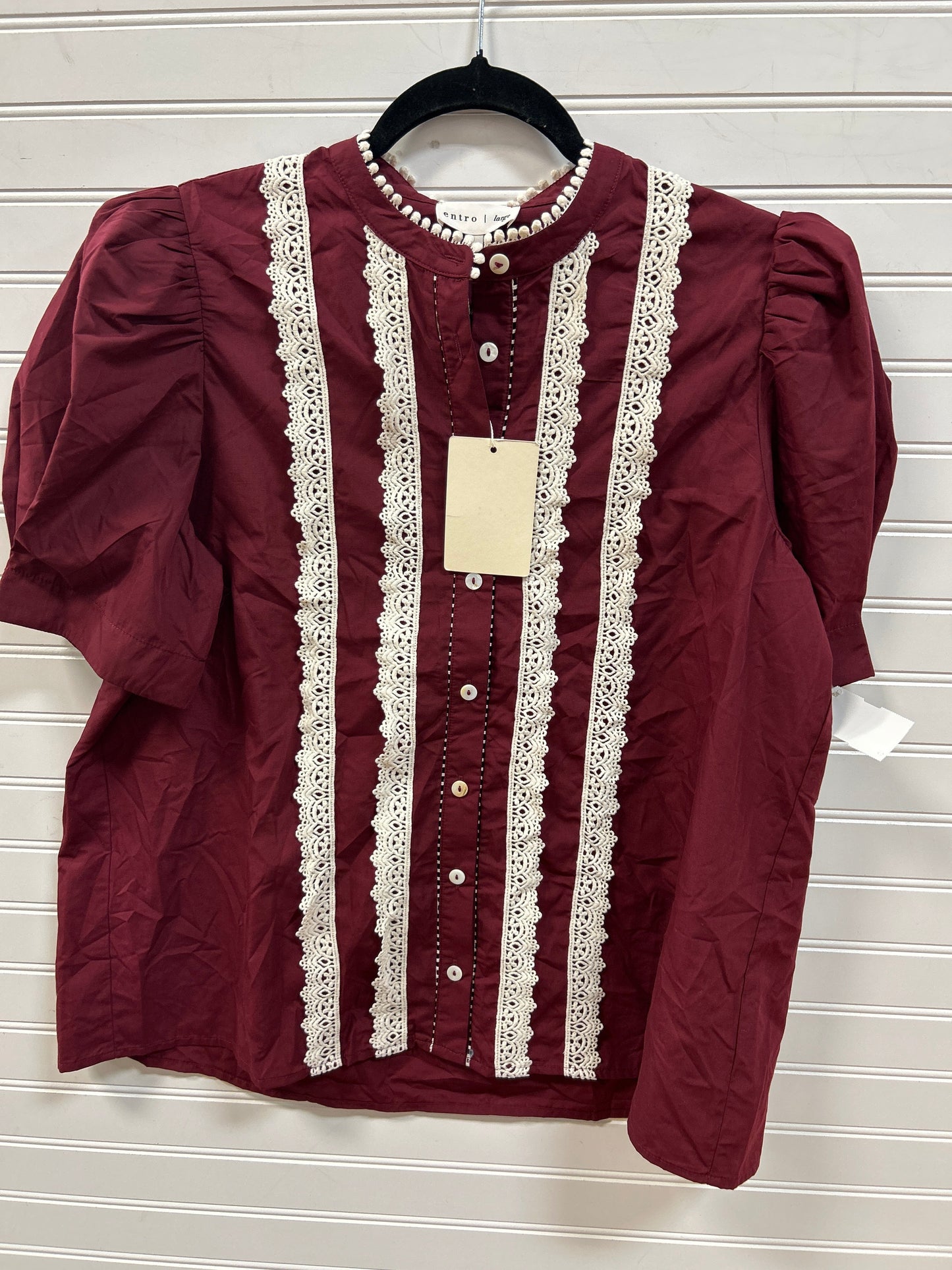 Blouse Ss By Entro In Red, Size:L