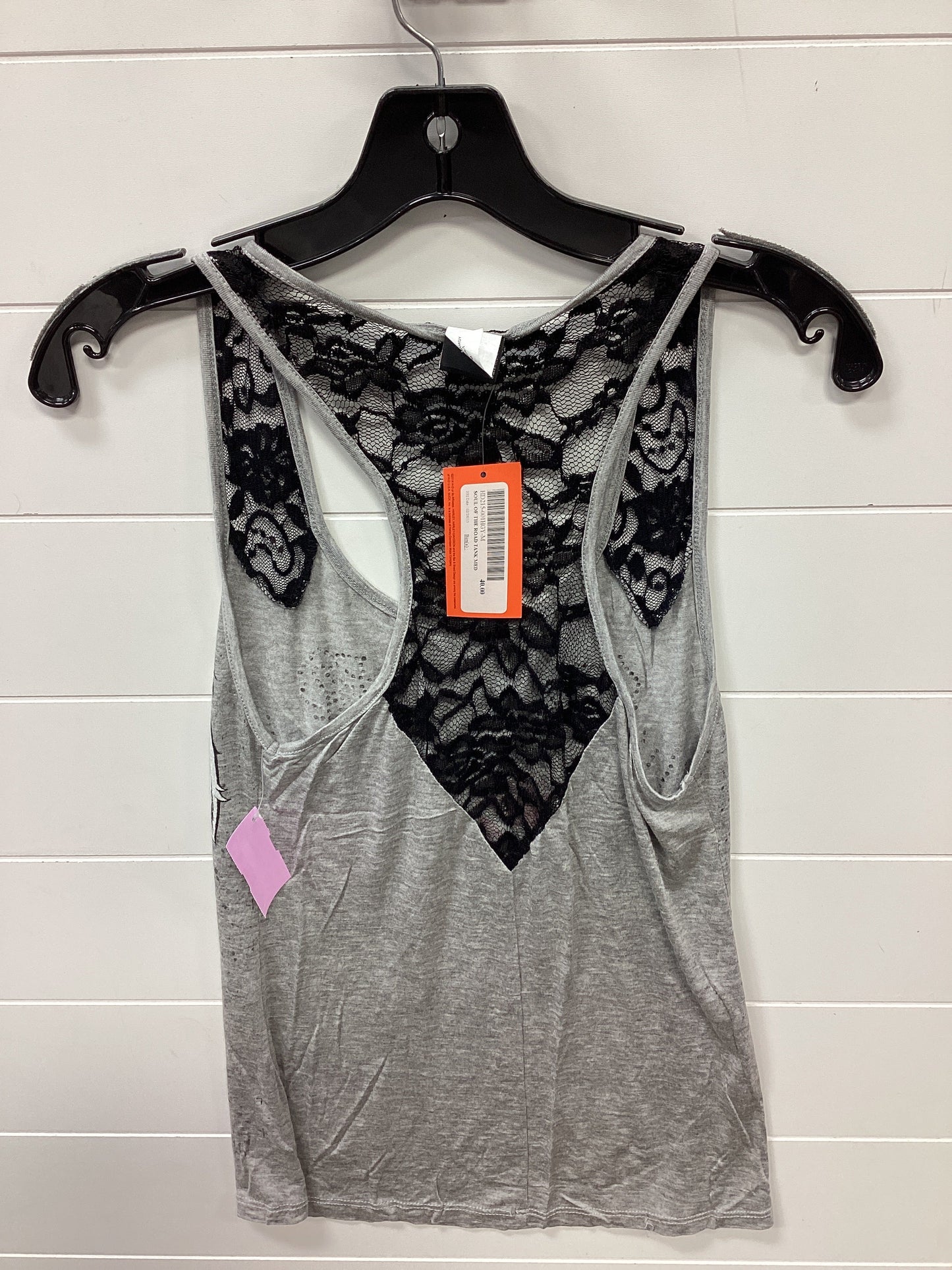 Top Sleeveless By Harley Davidson In Grey, Size:M