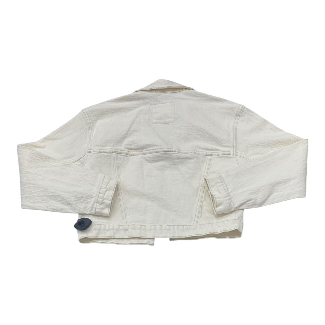Jacket Denim By Abercrombie And Fitch In Cream, Size:Xs
