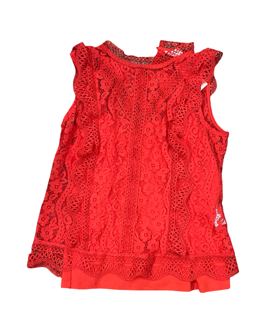 Top Sleeveless By Adiva In Orange, Size:S