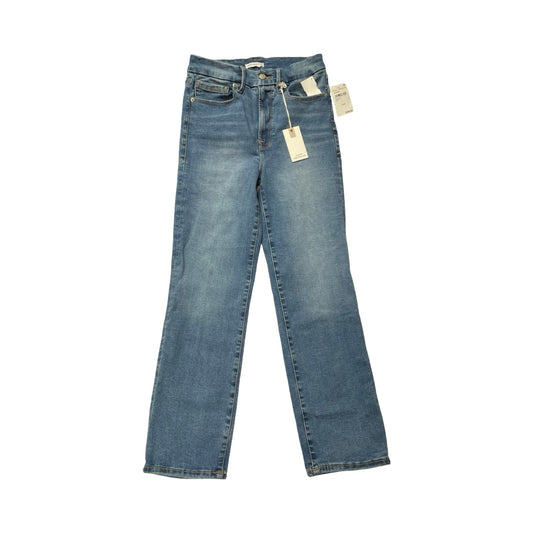 Jeans Straight By Good American In Blue Denim, Size:6