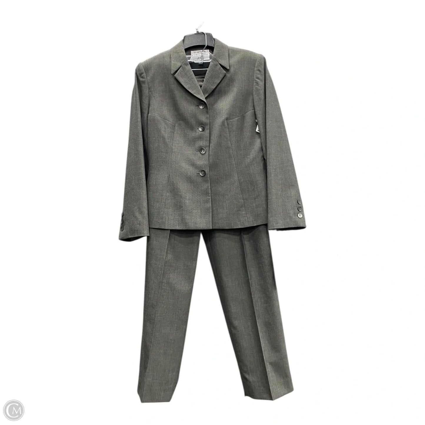 Pants Suit 2pc By Kasper In Grey, Size: 8