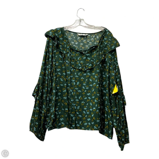 Top Long Sleeve By Sonoma In Green, Size: Xl