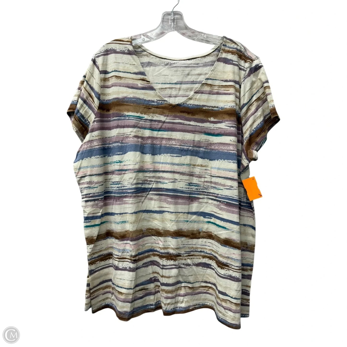 Top Short Sleeve Basic By Pure Jill In Brown, Size: Xl