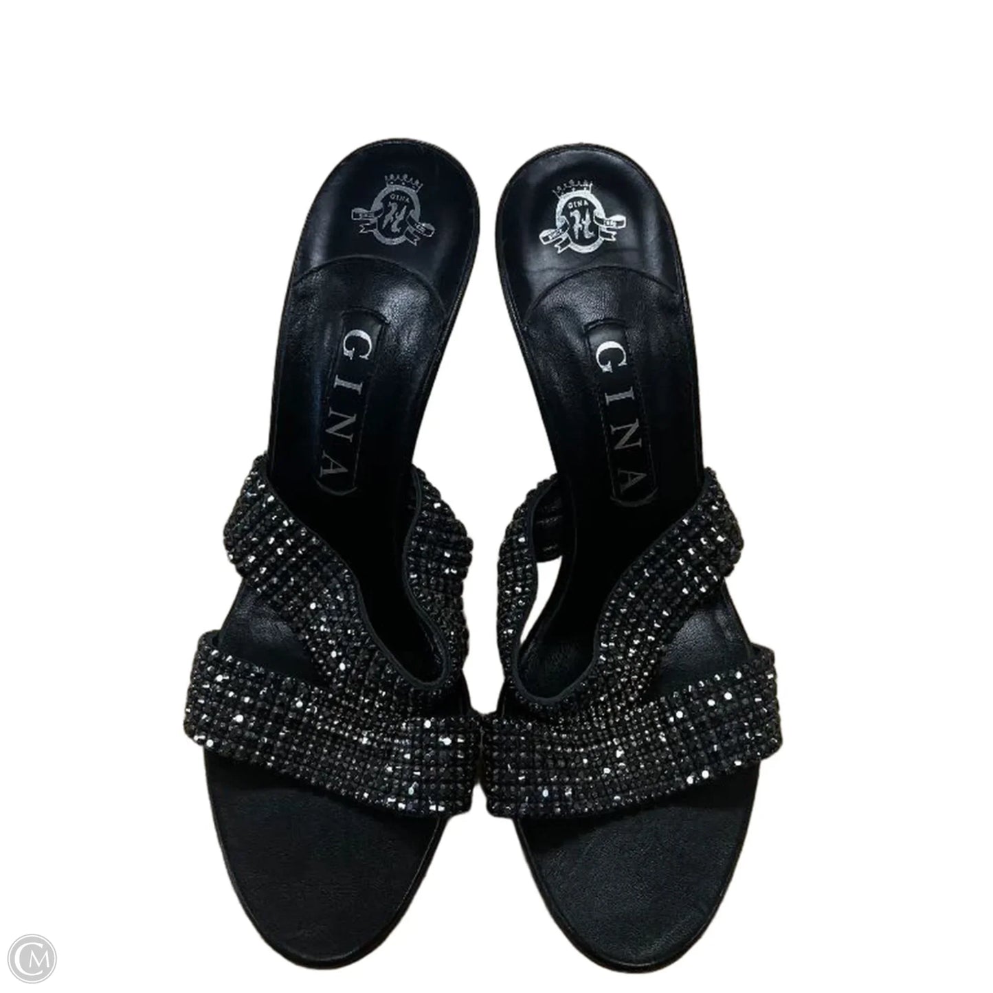 Sandals Heels Stiletto By Gina In Black, Size: 7