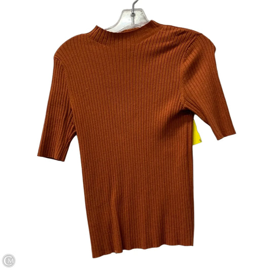 Top Short Sleeve By Ann Taylor In Brown, Size: Xs