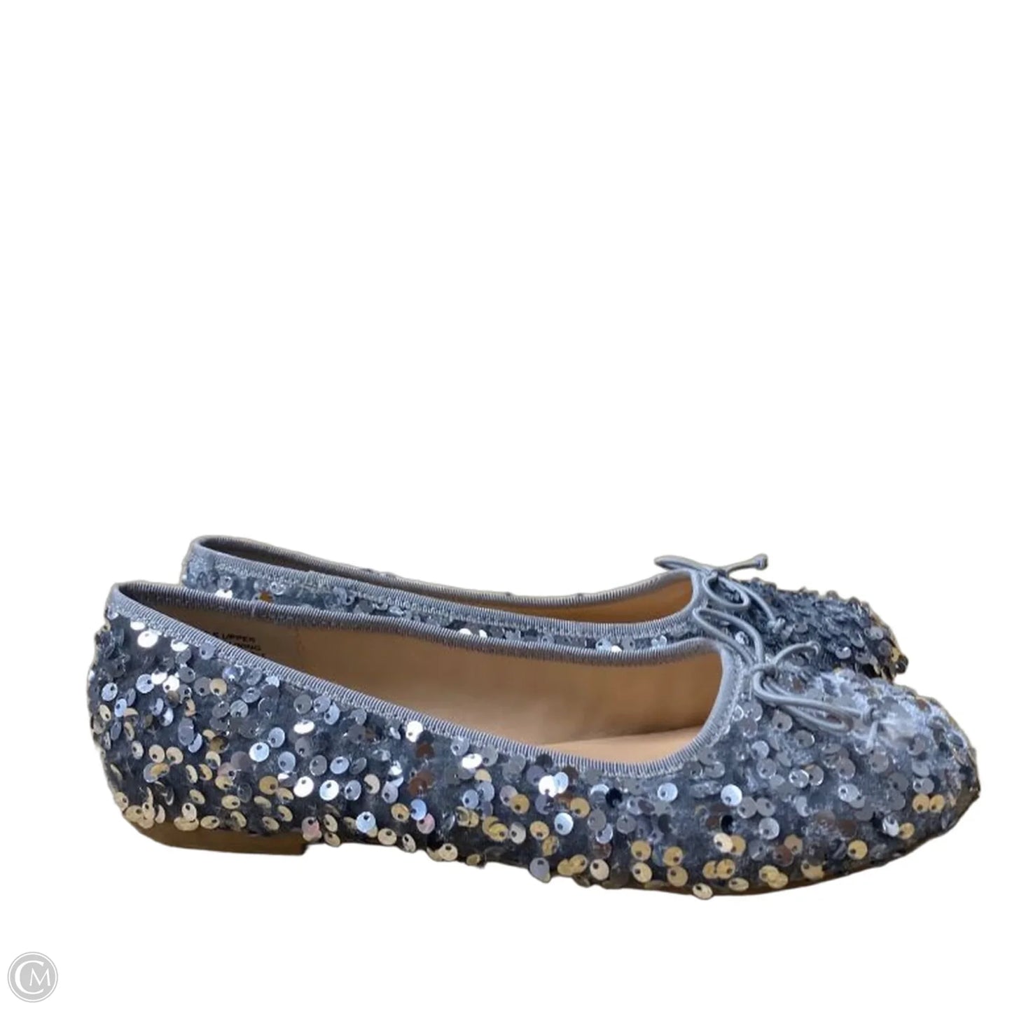 Shoes Flats By Loft In Silver, Size: 6