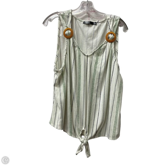 Top Sleeveless By Cure In Green, Size: 2x