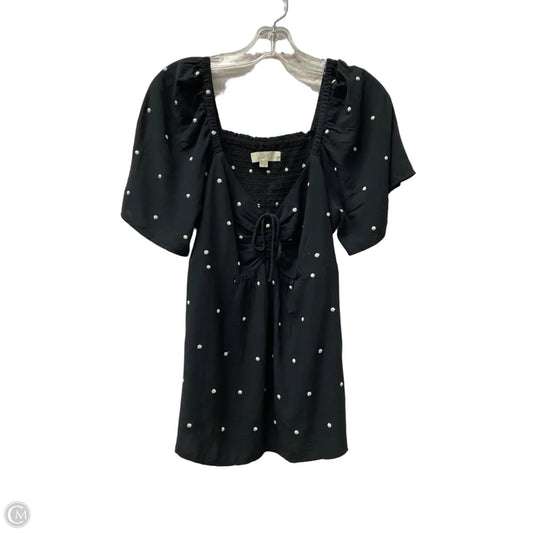 Top Short Sleeve By Loft In Black, Size: M