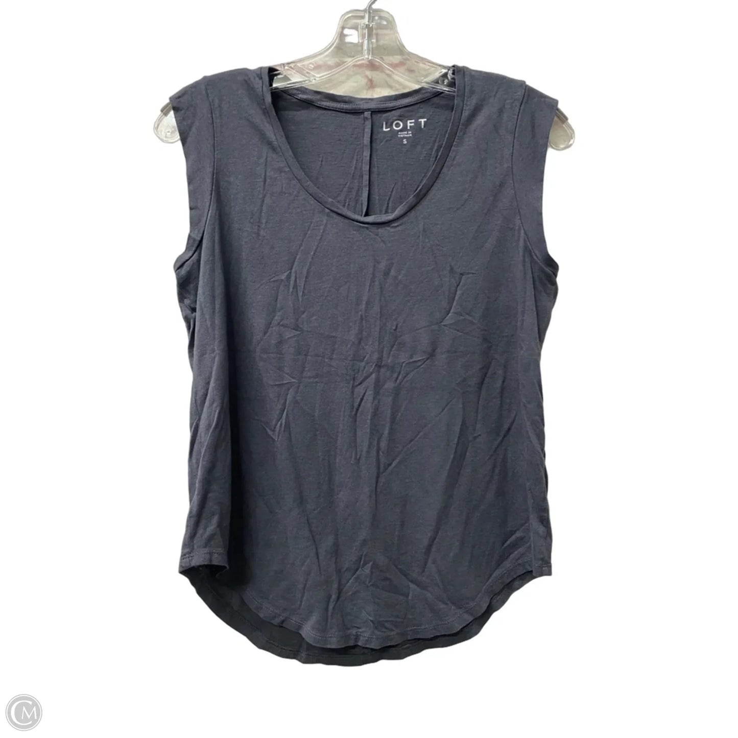 Top Short Sleeve By Loft In Grey, Size: S