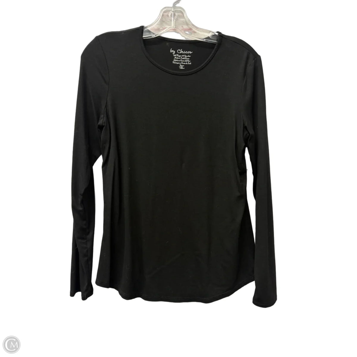 Top Long Sleeve Basic By Chicos In Black, Size: S