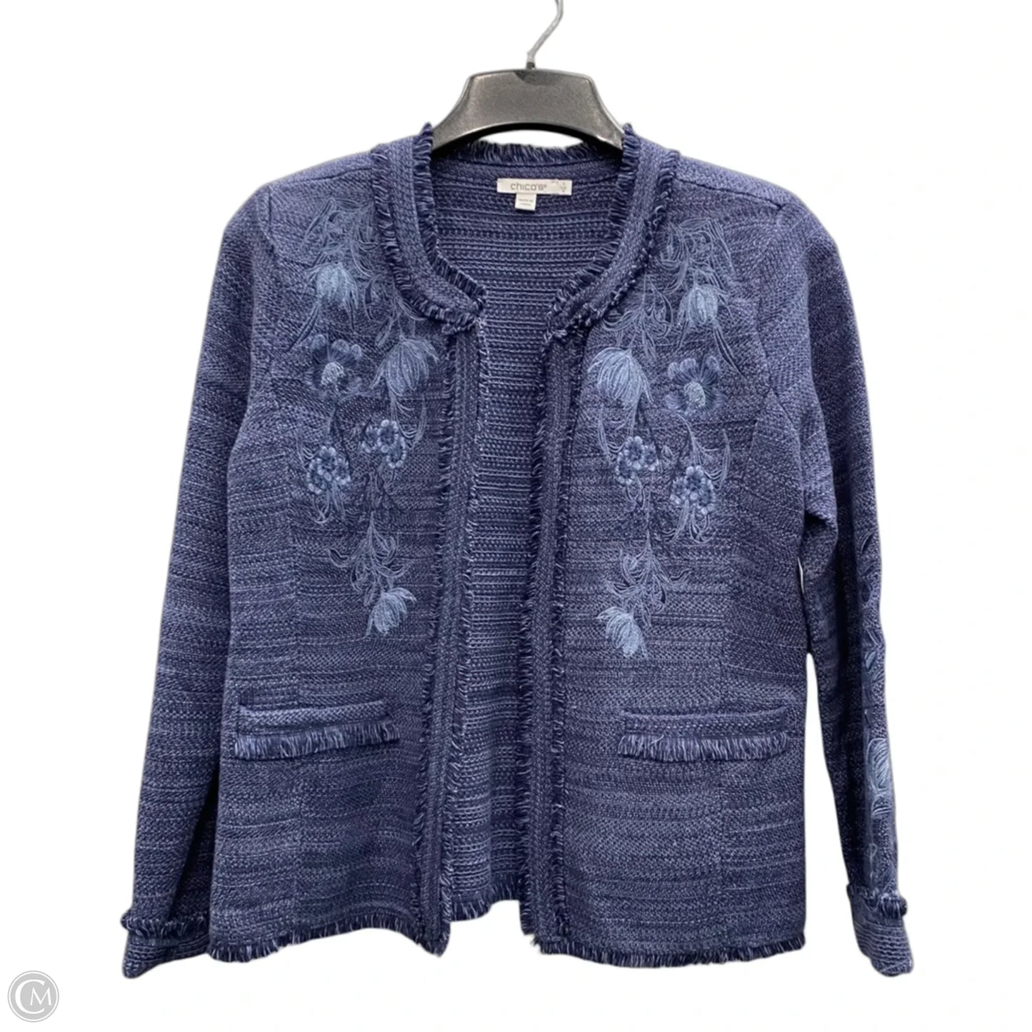 Blazer By Chicos In Blue, Size: M