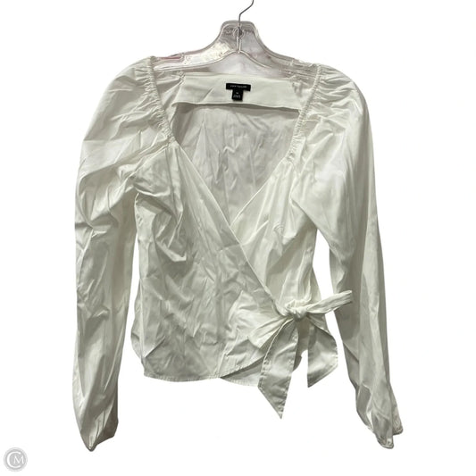 Top Long Sleeve By Ann Taylor In White, Size: Xs
