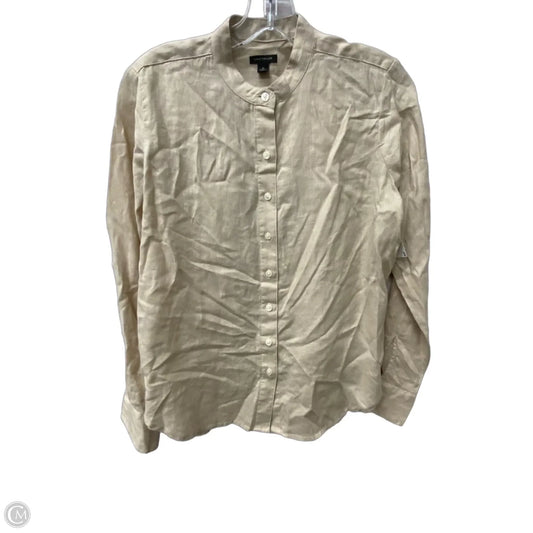 Top Long Sleeve By Ann Taylor In Cream, Size: Xs