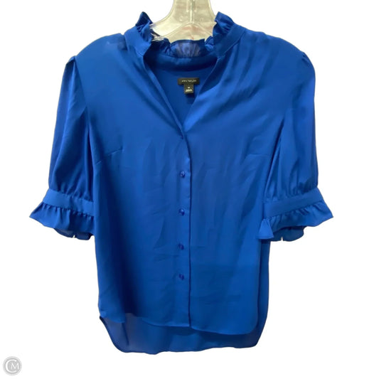 Top Short Sleeve By Ann Taylor In Blue, Size: Xs