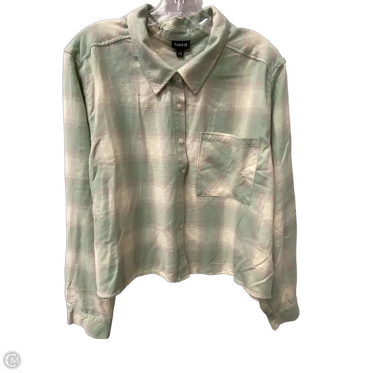 Top Long Sleeve By Torrid In Green, Size: 3x