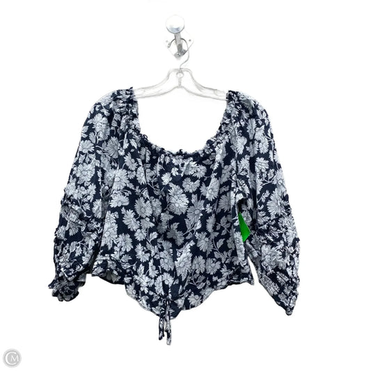 Top Long Sleeve By Lc Lauren Conrad In Blue, Size: Xl