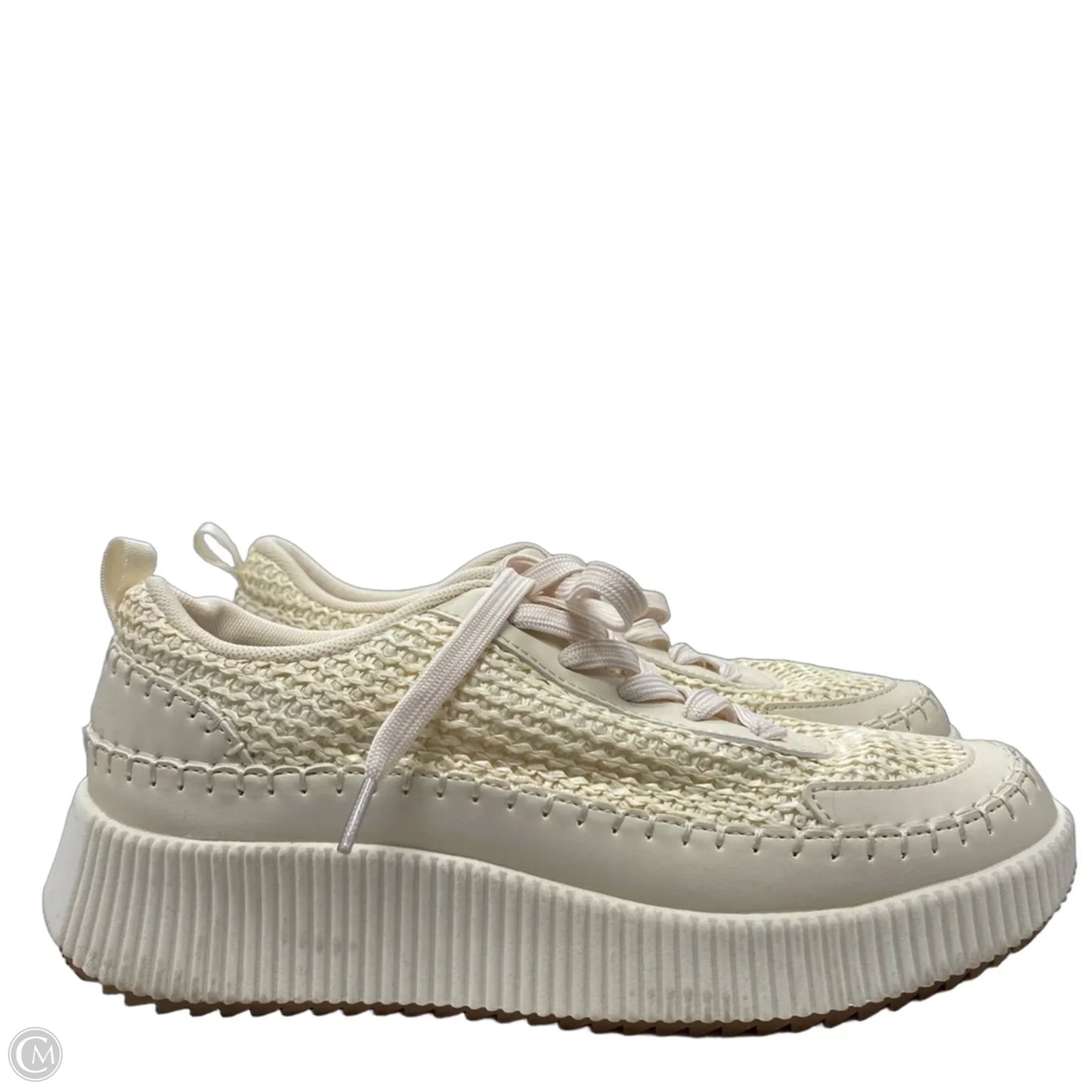 Shoes Sneakers By flat socks In Cream, Size: 8.5