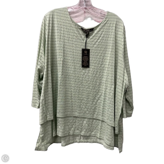 Top Long Sleeve By Dg2 In Green, Size: 3x