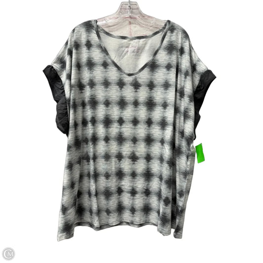 Top Short Sleeve By Any Body In Grey, Size: 3x