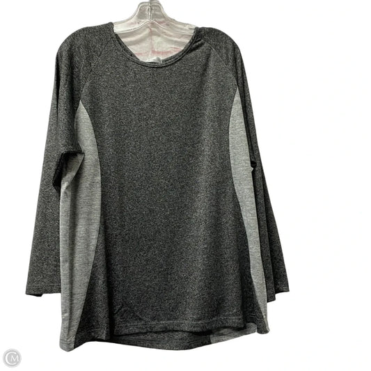 Top Long Sleeve By Clothes Mentor In Grey, Size: 2x
