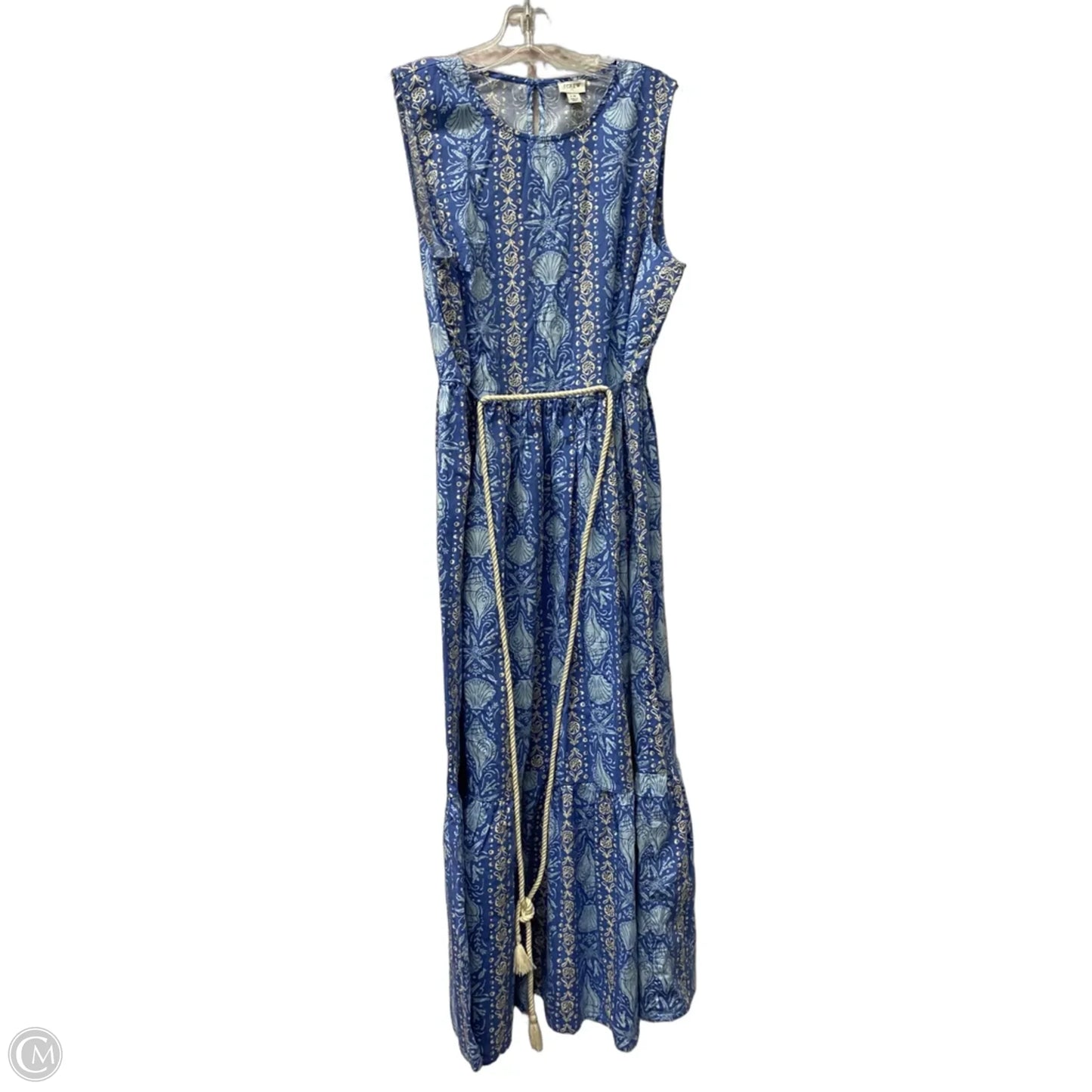 Dress Casual Maxi By J. Crew In Blue, Size: L