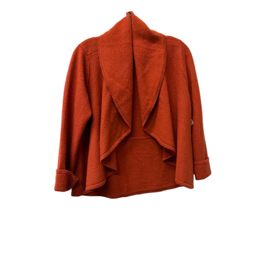 Sweater Cardigan By Chicos In Orange, Size: M