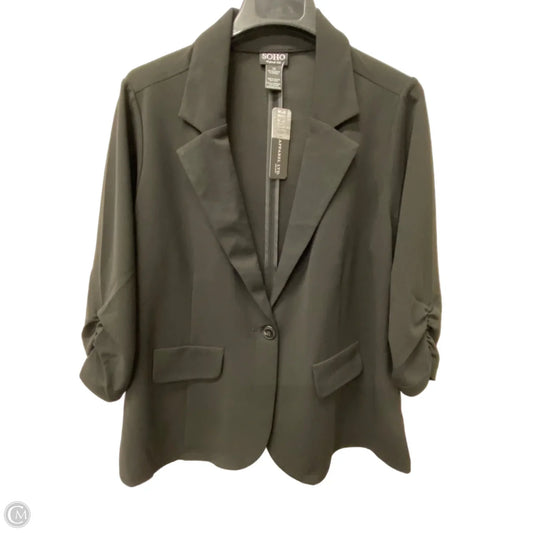 Blazer By Soho Apparel In Black, Size: 1x