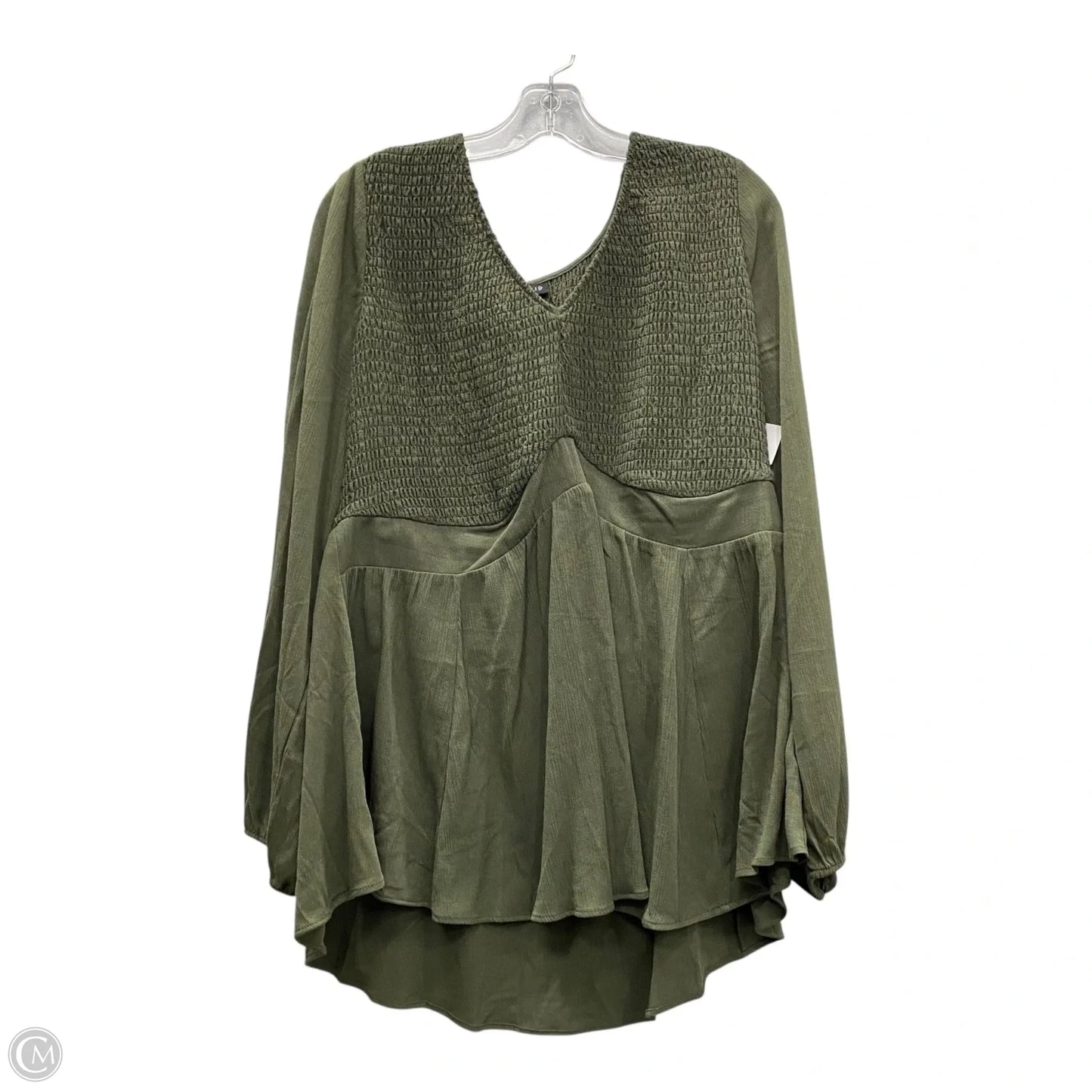 Top Long Sleeve By Torrid In Green, Size: 2x