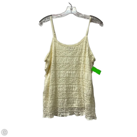 Top Sleeveless By Torrid In Cream, Size: 1x