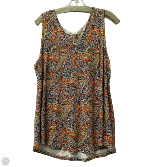 Top Sleeveless By feiersi In Multi-colored, Size: Xxl