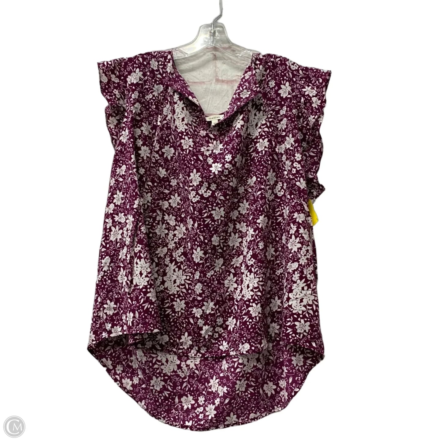 Top Short Sleeve By fun2fun In Purple, Size: 2x