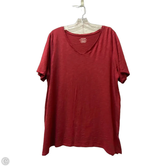 Top Short Sleeve By Chicos In Red, Size: Xl
