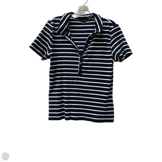 Top Short Sleeve By Ann Taylor In Blue, Size: L