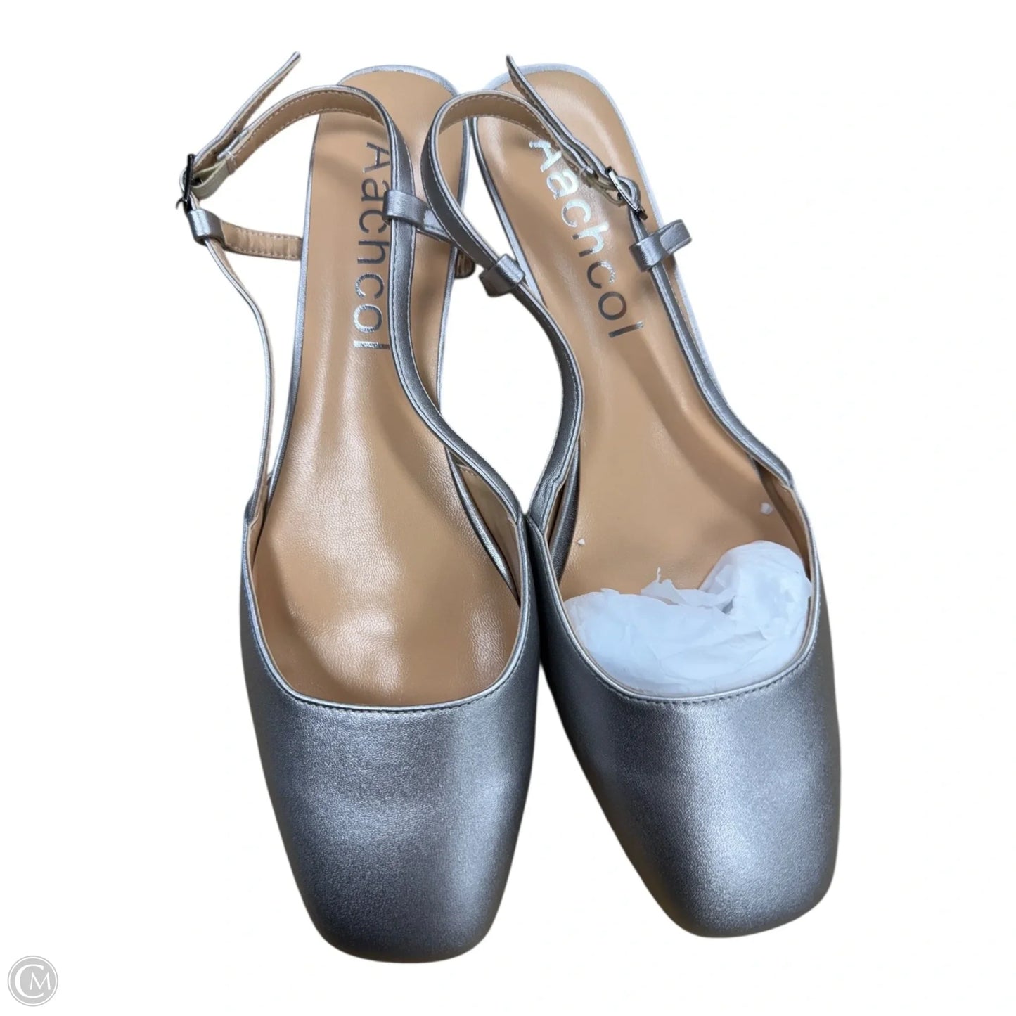 Shoes Flats By AACHCOL In Silver, Size: 10