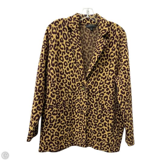 Blazer By Ann Taylor In Animal Print, Size: Xlp
