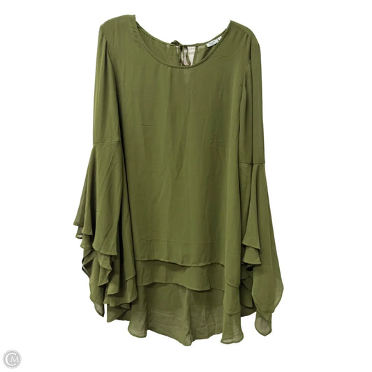 Top Long Sleeve By Cme In Green, Size: 2x