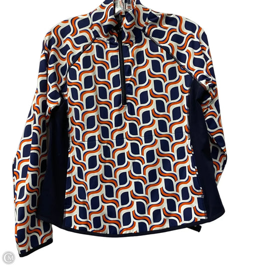 Athletic Top Long Sleeve Collar By Talbots In Blue & Orange, Size: Mp