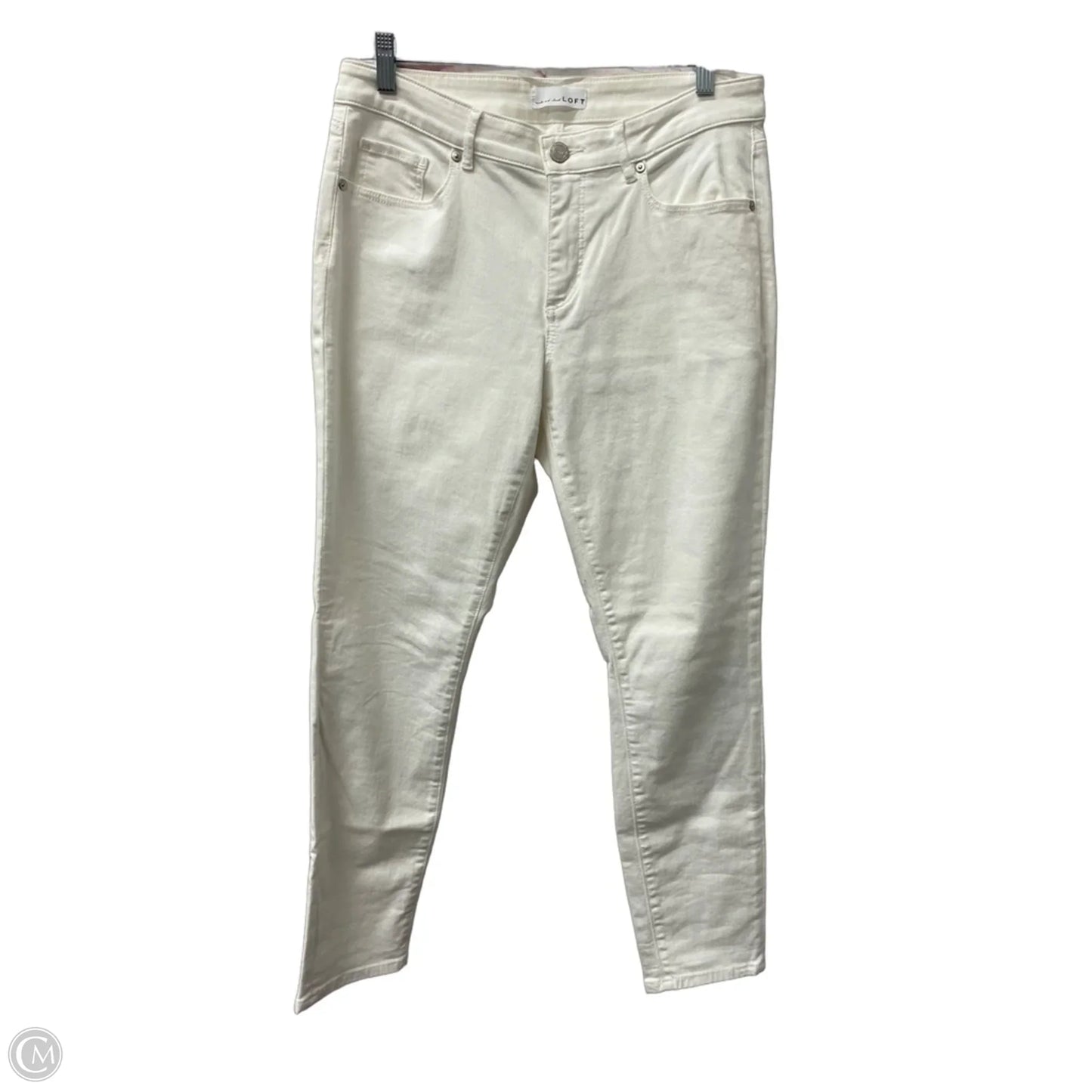 Jeans Straight By Loft In White, Size: 8