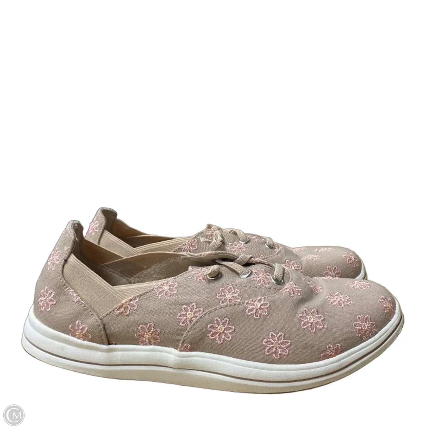 Shoes Sneakers By Clarks In Pink & Tan, Size: 6.5