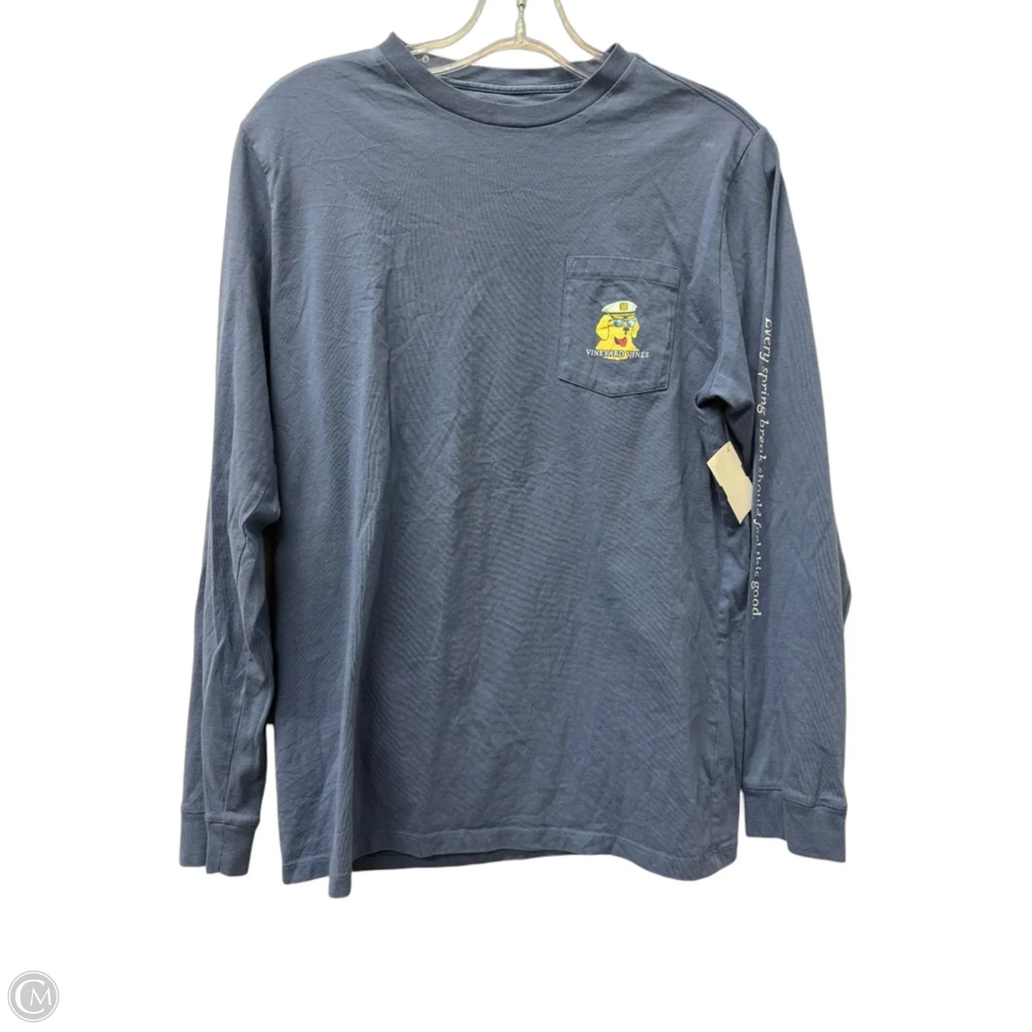 Top Long Sleeve By Vineyard Vines In Blue, Size: Xl