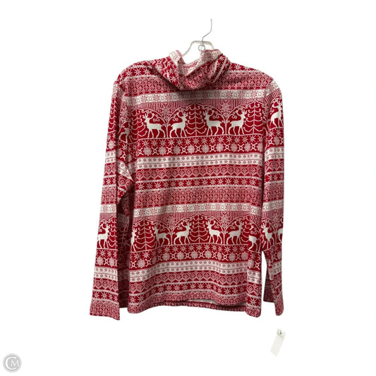 Top Long Sleeve Basic By Talbots In Red, Size: Xlp