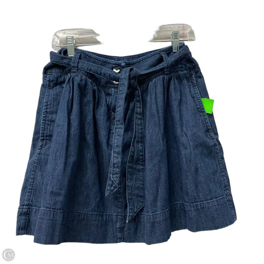 Skirt Mini & Short By Loft In Blue Denim, Size: 2