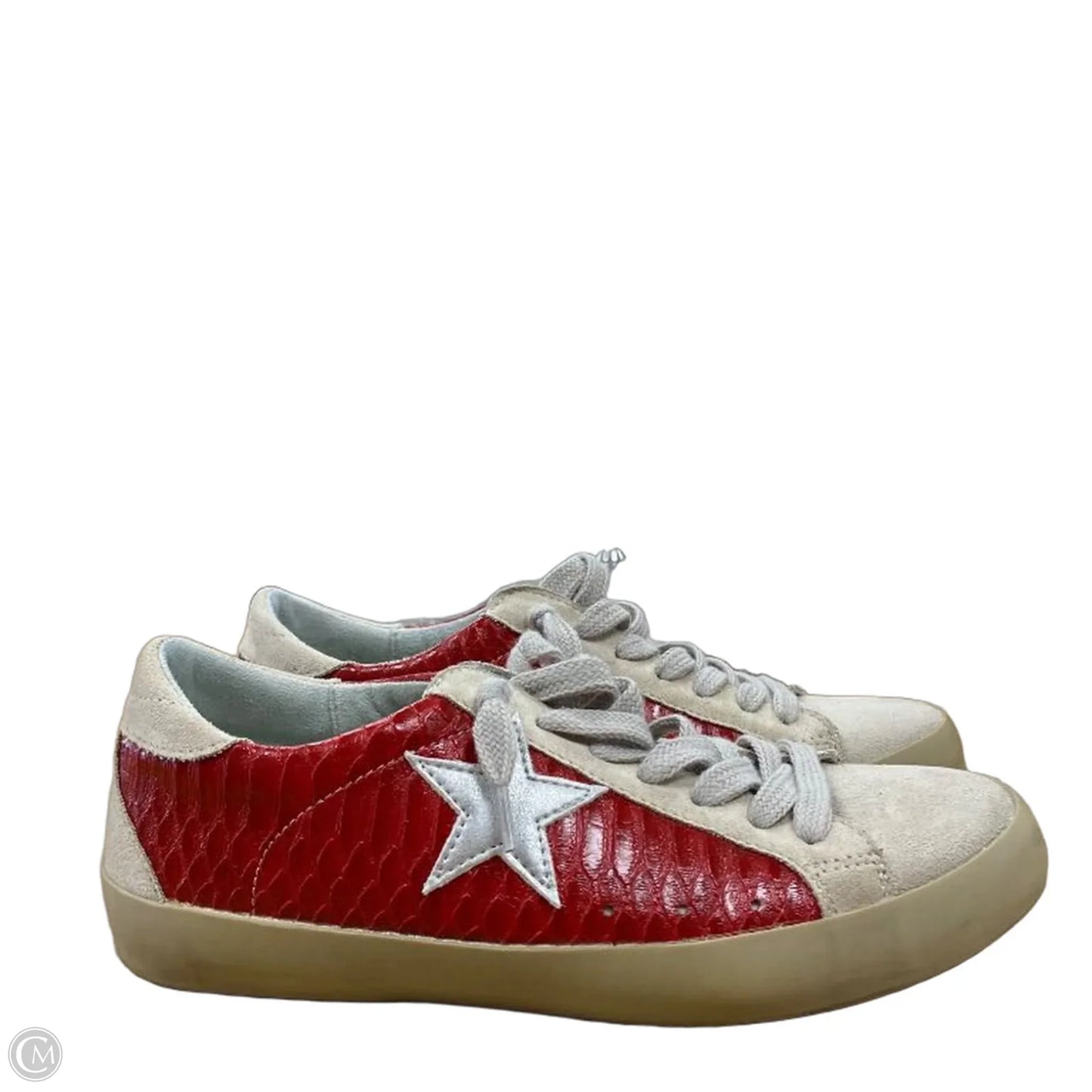 Shoes Sneakers By Shu Shop In Red & Tan, Size: 8