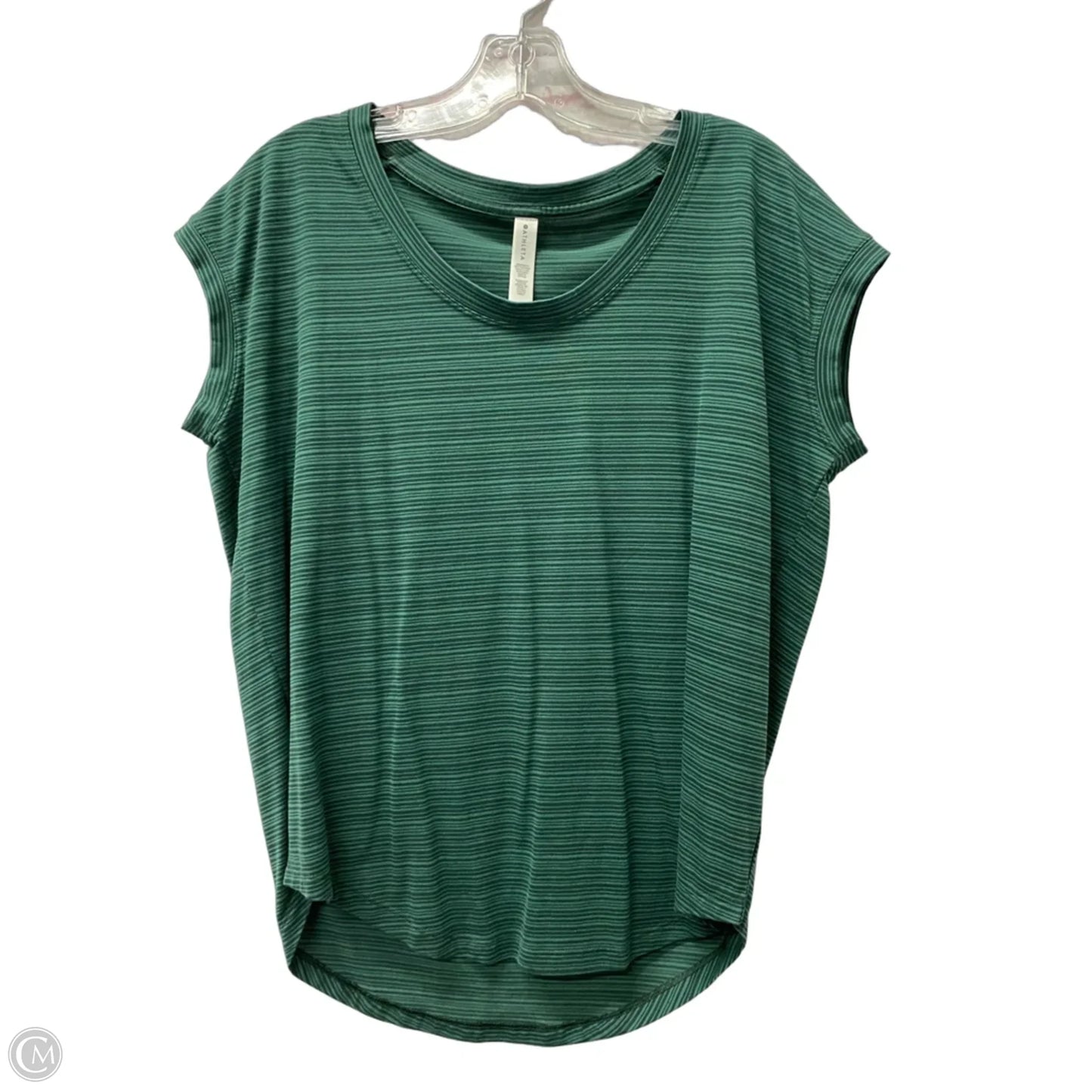 Athletic Top Short Sleeve By Athleta In Green, Size: S