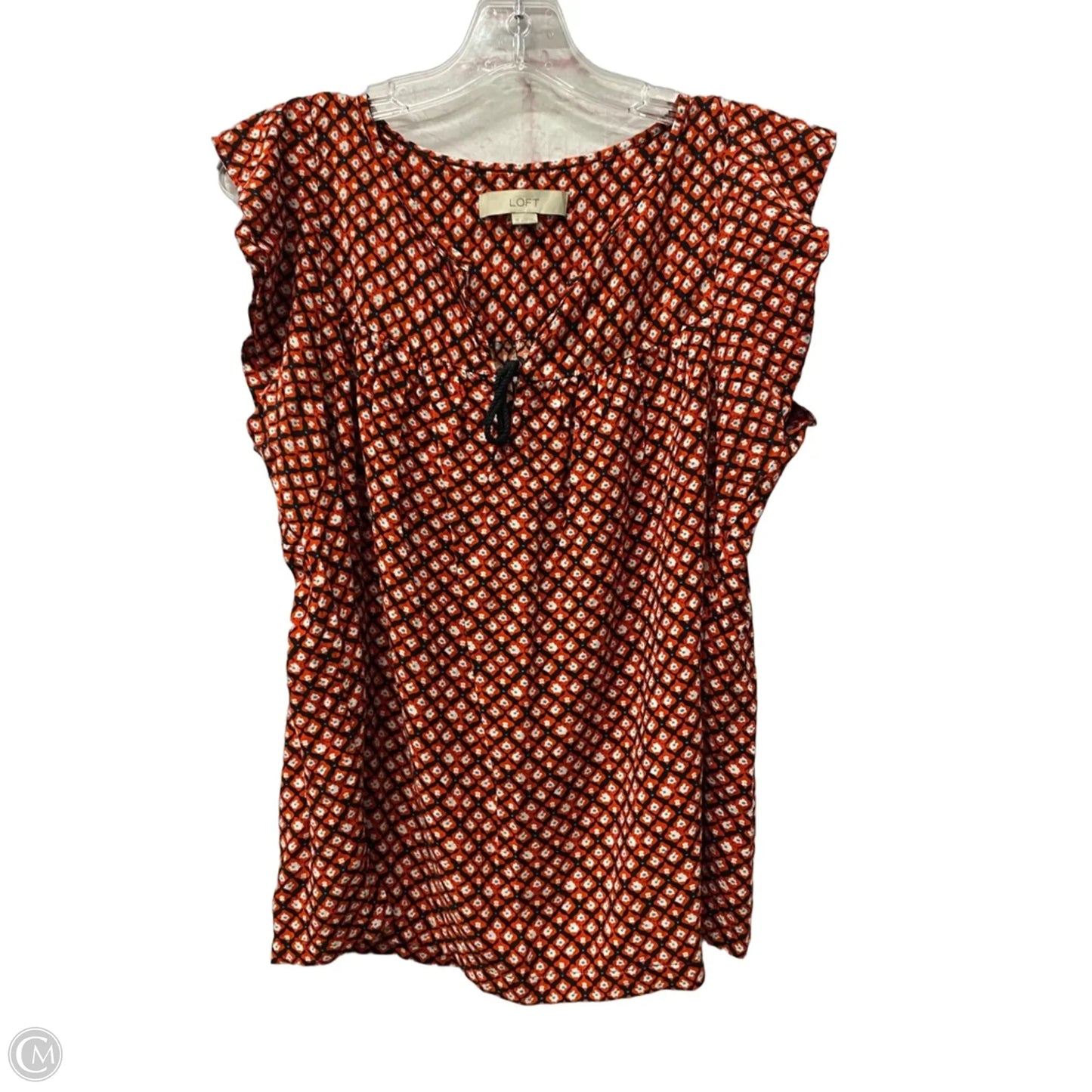 Top Short Sleeve By Loft In Red, Size: M