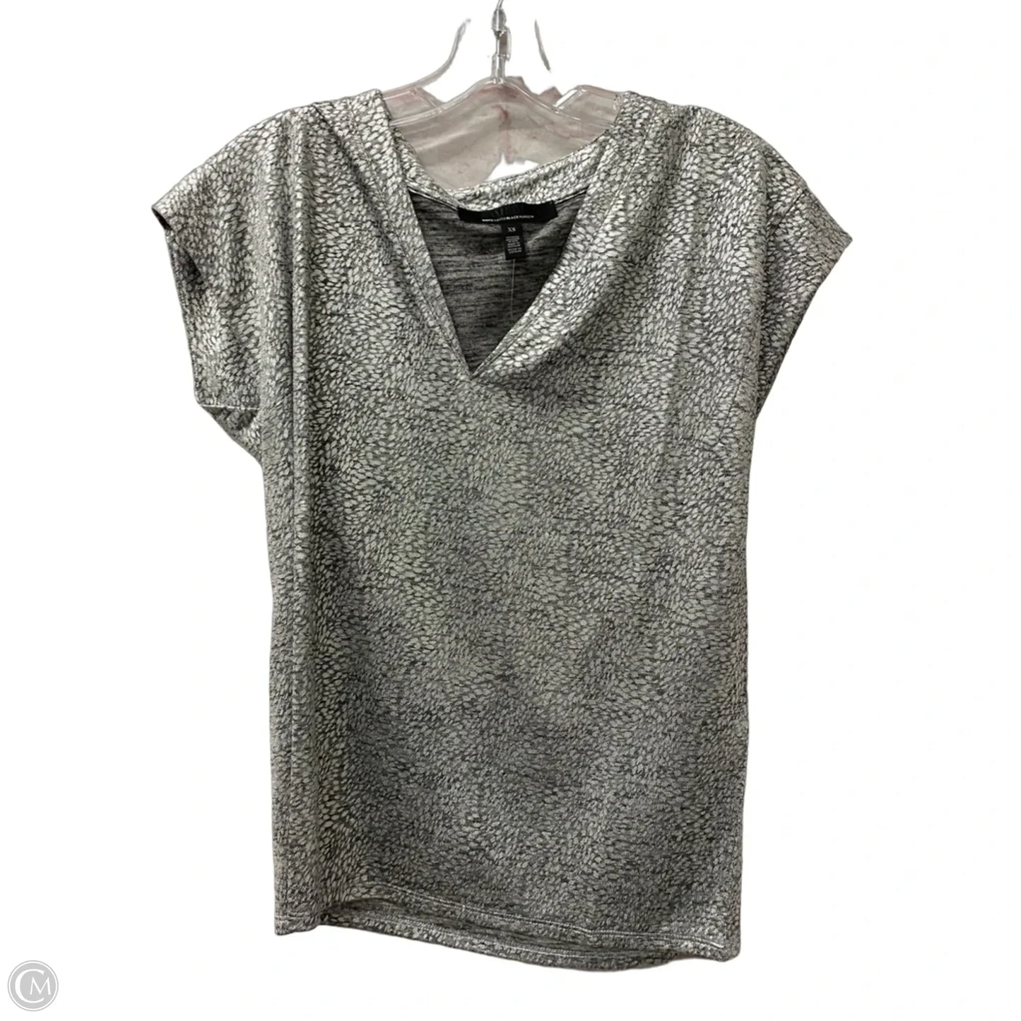 Top Short Sleeve By White House Black Market In Silver, Size: Xs